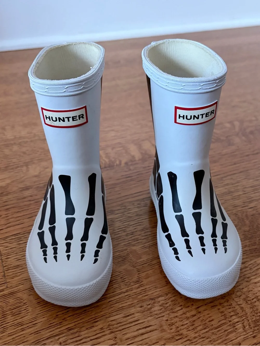 Hunter Kids’ Original Classic Skeleton Print Rain Boots Bones White US 6 Toddler